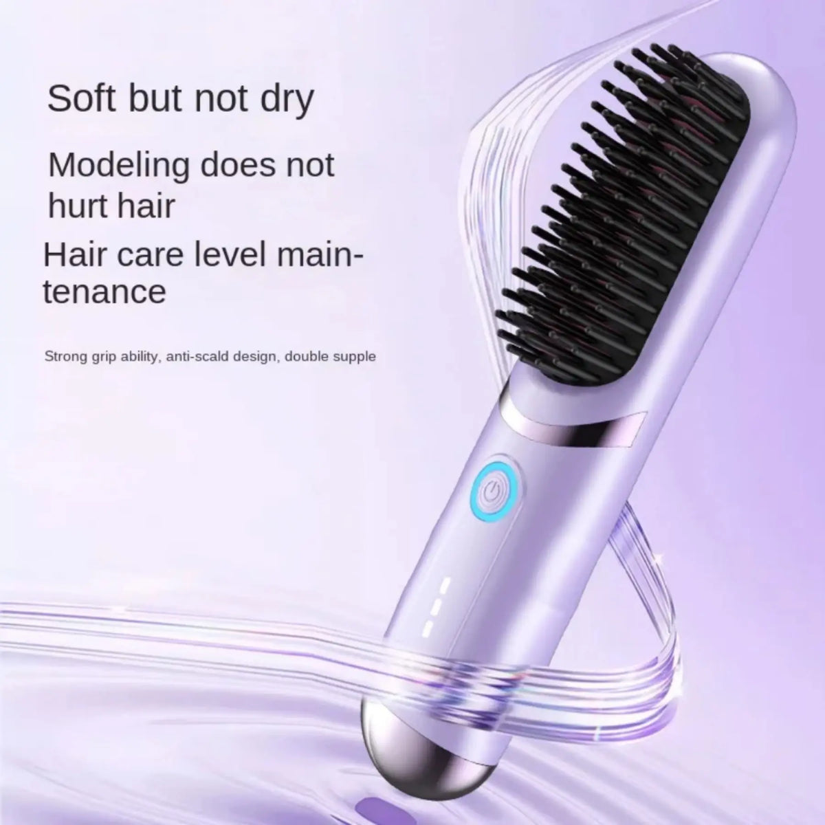 2-in-1 Cordless Hair Straightener Brush & Comb.